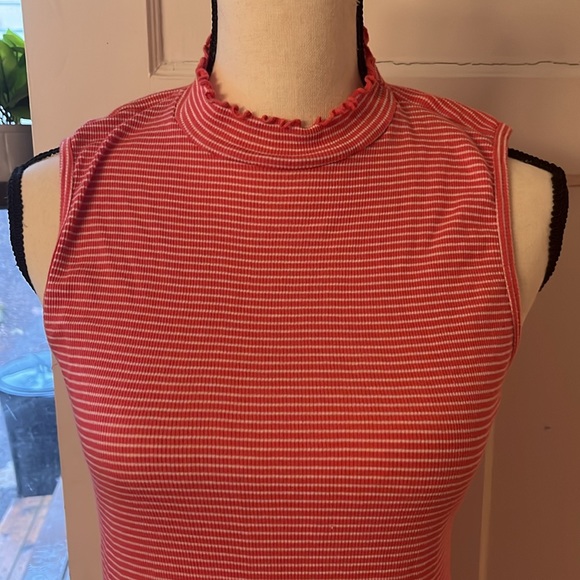 ANTHROPOLOGIE t.la Striped Mock Neck Tank Top Size Small - Picture 3 of 7